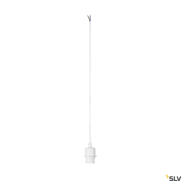 SLV FENDA E27 pendant, white, without canopy, without shade, open cable 132661