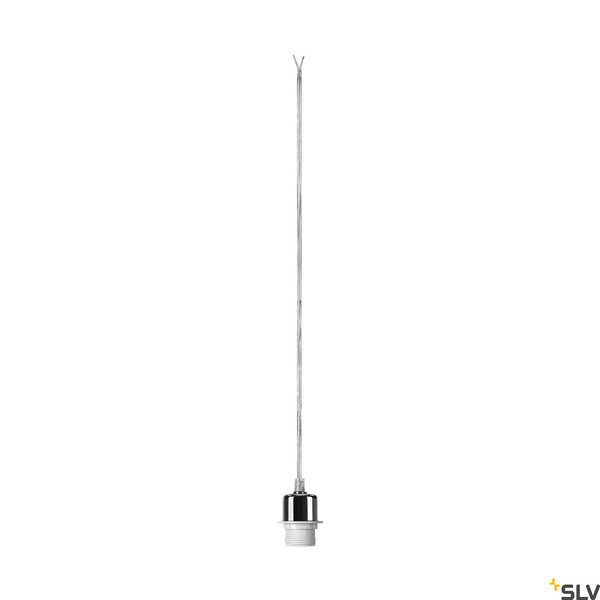 SLV FENDA E27 pendant, chrome, without canopy, without shade, open cable 132662