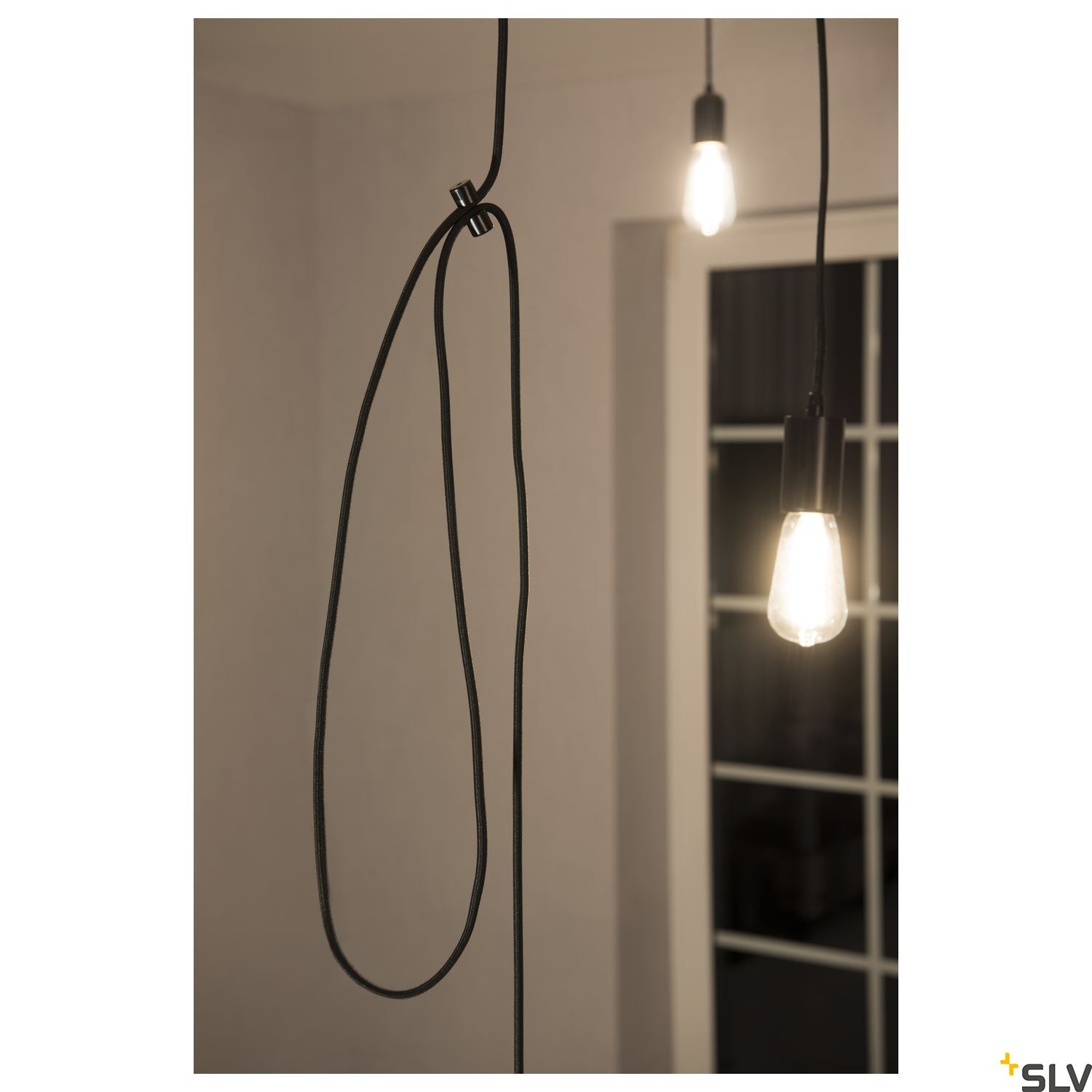 SLV FITU Cable Hook, black, spacer hanger for pendants, cable clamp 132680