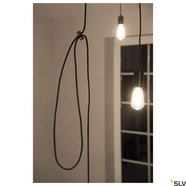 SLV FITU Cable Hook, black, spacer hanger for pendants, cable clamp 132680