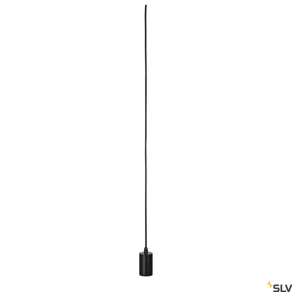 SLV FITU, pendant, A60, round, black, 5m cable with open cable end, max. 60W 132690
