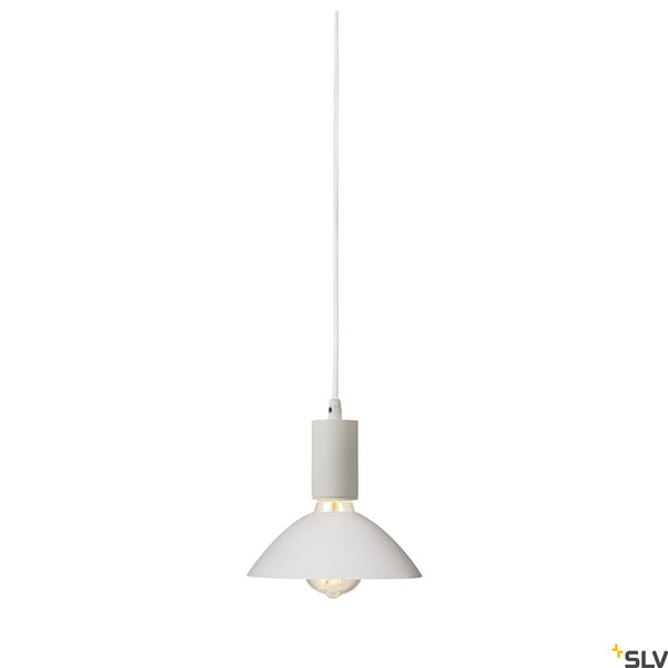 SLV FITU pendant, A60, round, white, 5m cable with open cable end, max. 60W 132691
