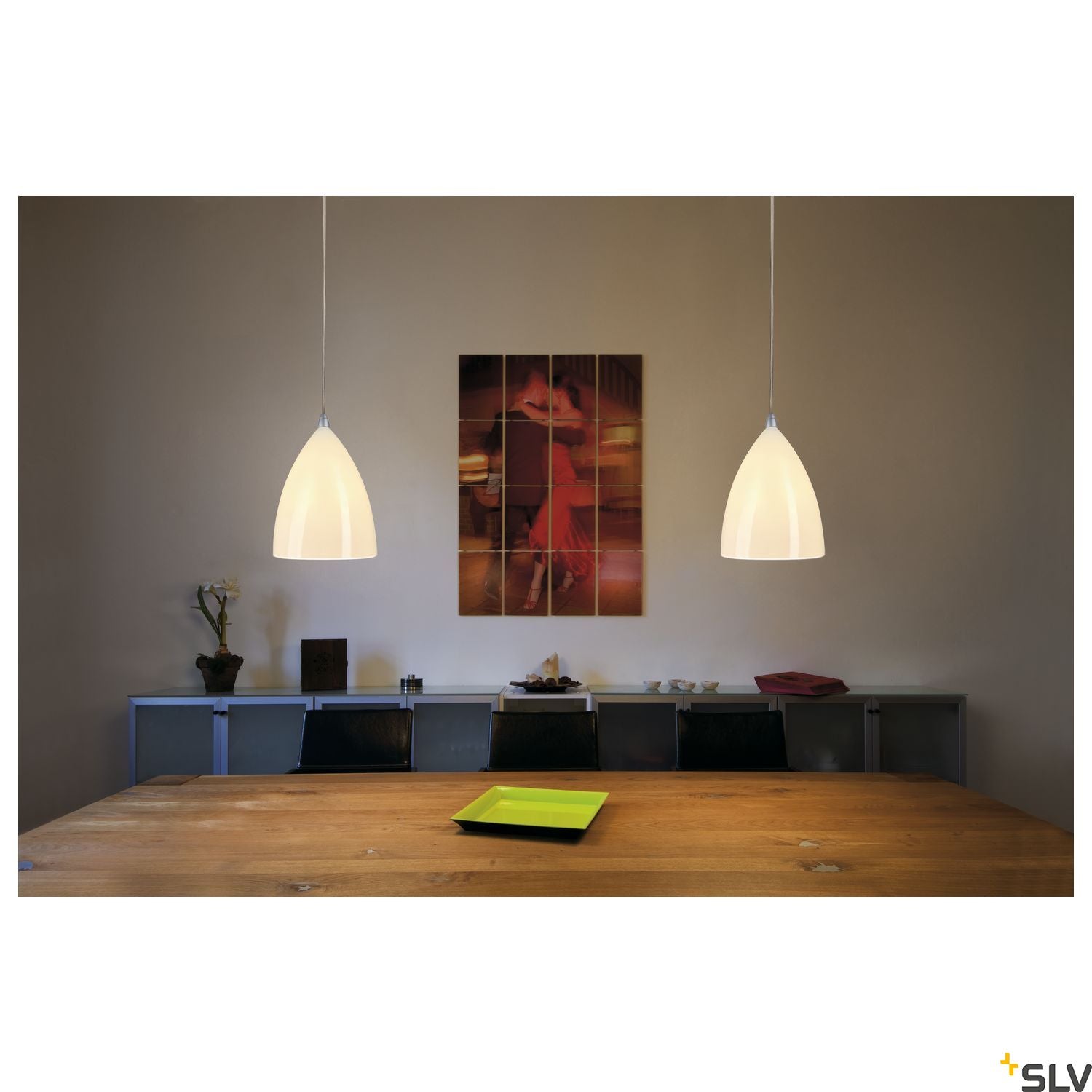 SLV TONGA IV pendant, ceramic shade, E14, max. 60W, silver-grey canopy 133444