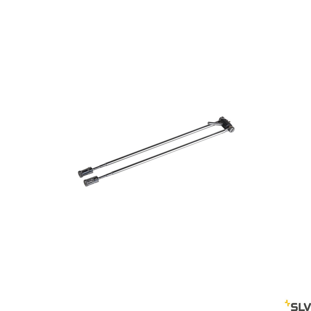 SLV TELESCOPIC, cable luminaire for TENSEO low-voltage cable system, QR-C51, chrome, B/H/T 4.5/21-52/1 cm 139082