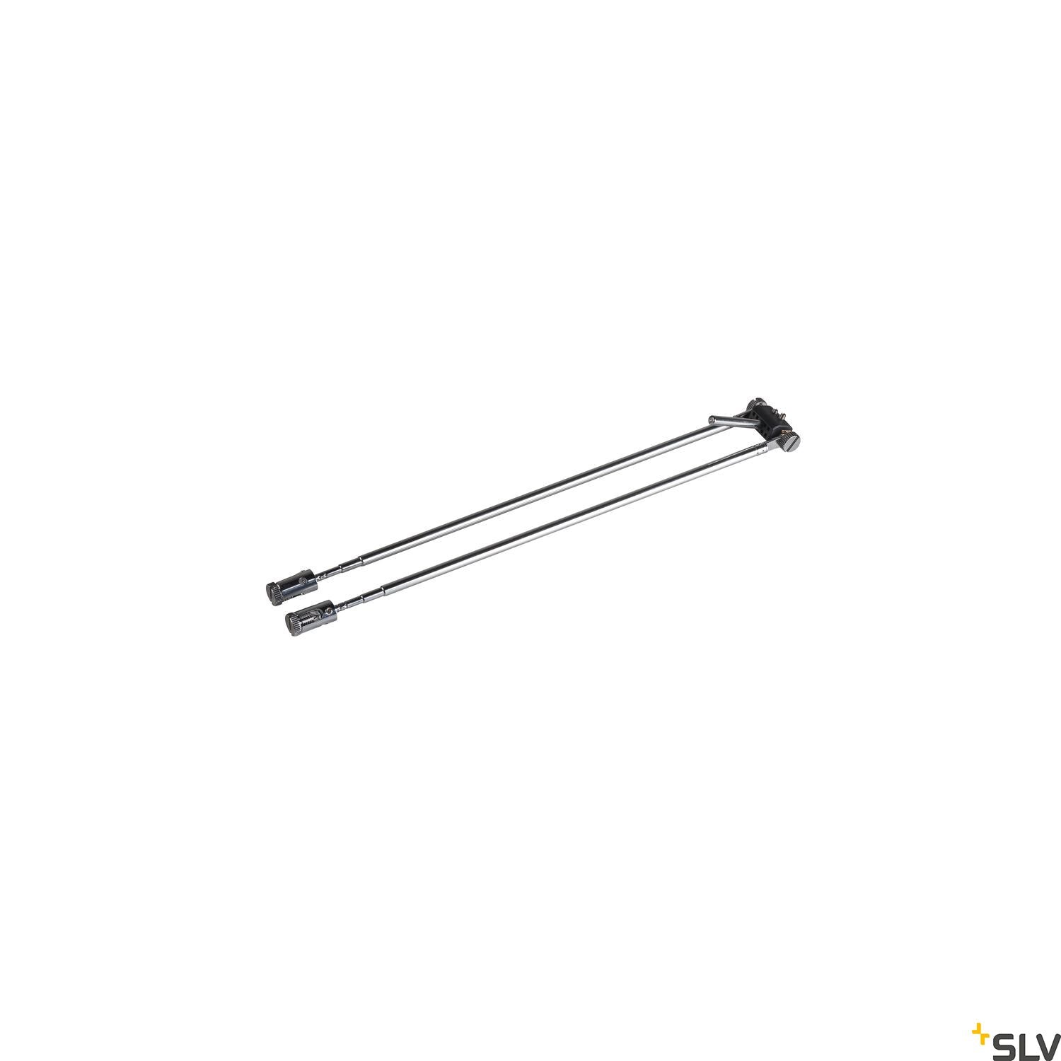 SLV TELESCOPIC, cable luminaire for TENSEO low-voltage cable system, QR-C51, chrome, B/H/T 4.5/21-52/1 cm 139082