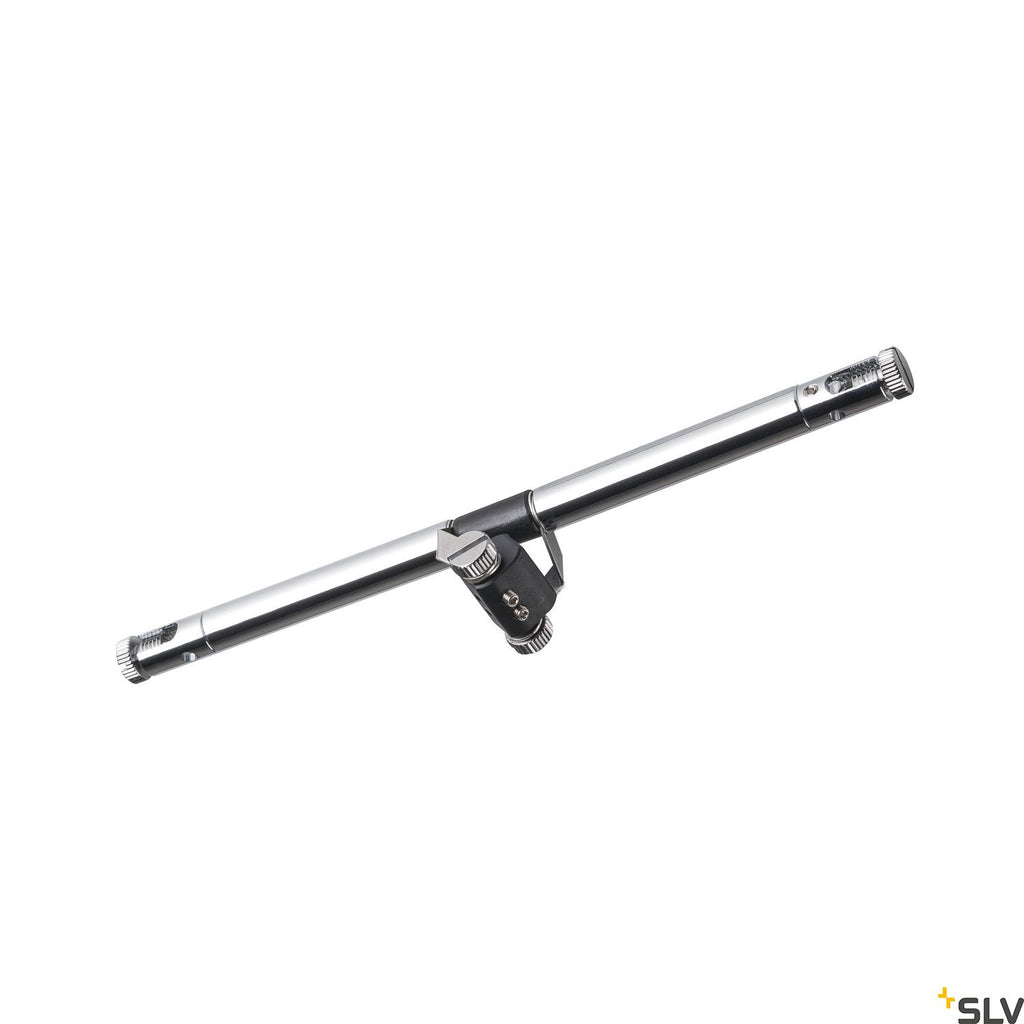 SLV COSMIC, lamp holder for TENSEO low-voltage cable system, QR-C51, chrome, tiltable, 2 pcs 139092