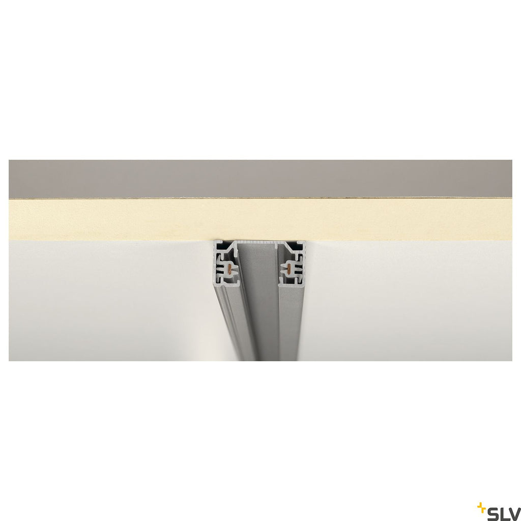SLV 1-circuit mains-voltage track, surface-mounted, silver-grey, 1m 143012
