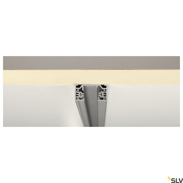 SLV 1-circuit mains-voltage track, surface-mounted, silver-grey, 1m 143012