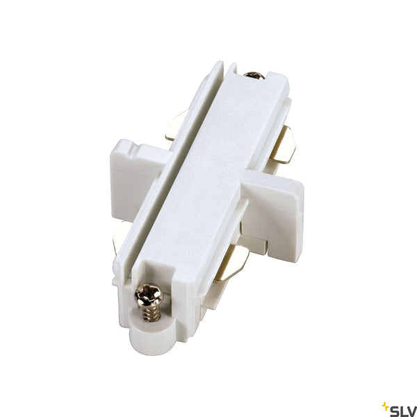 SLV Direct connector for 1-circuit track, white, electrical 143091
