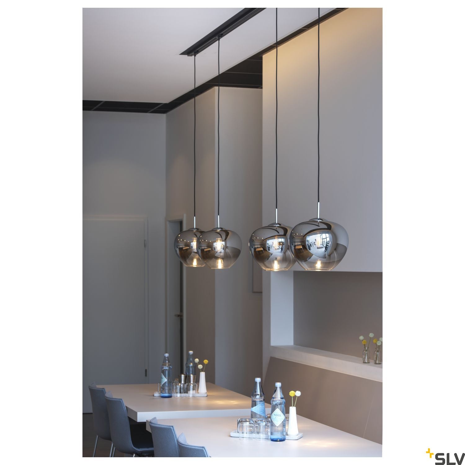 SLV 1-circuit pendant adapter, black, incl. strain-relief and threaded piece 143120