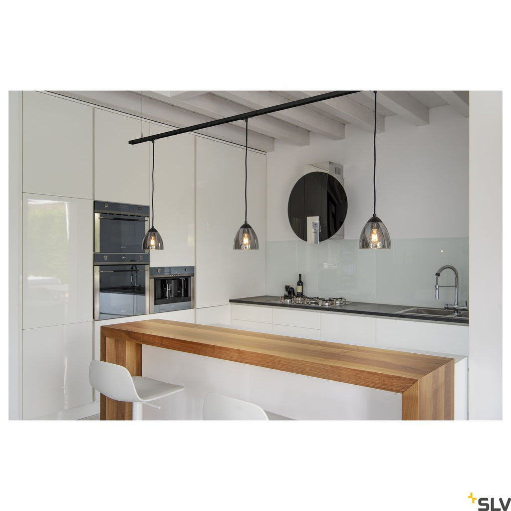 SLV PARA CONE GL GU10, black / transparent pendant light 1006159