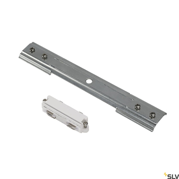 SLV Stabilizing longitudinal connector, long, for 1-circuit track, nickel matt 143151