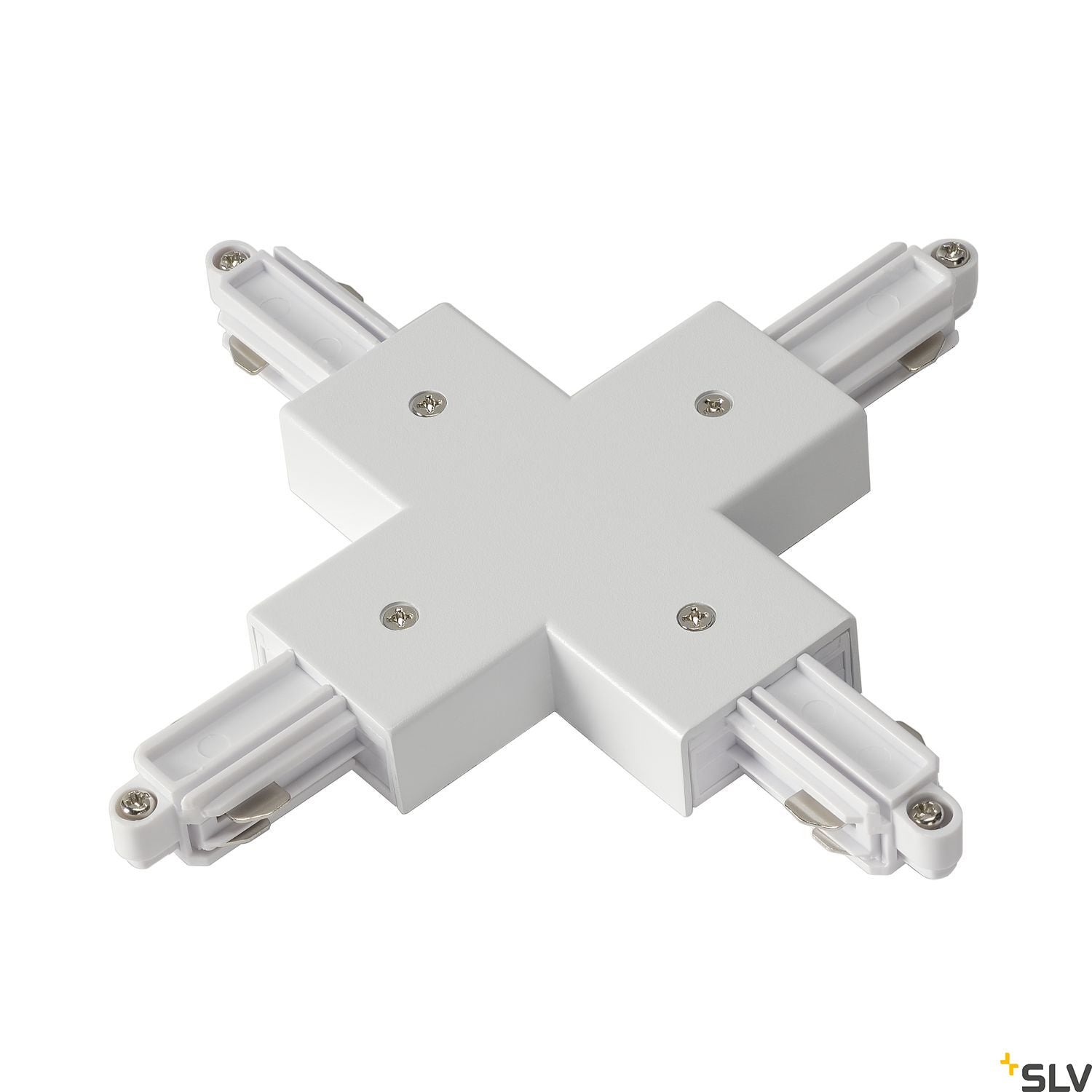 SLV X-connector for 1-circuit track, surface-mounted version , white 143161