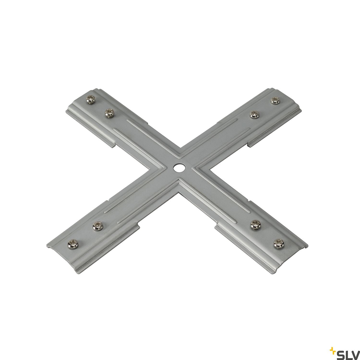SLV Stabilizing X-connector for 1-circuit track, nickel matt 143169