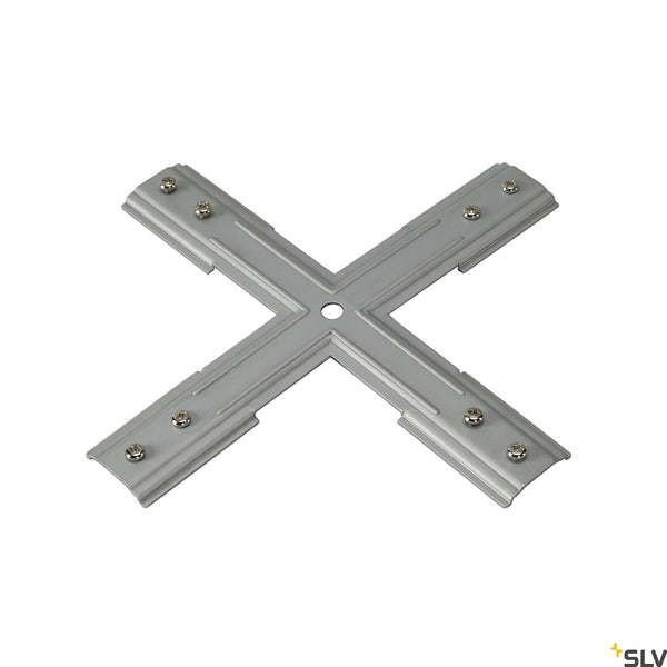 SLV Stabilizing X-connector for 1-circuit track, nickel matt 143169