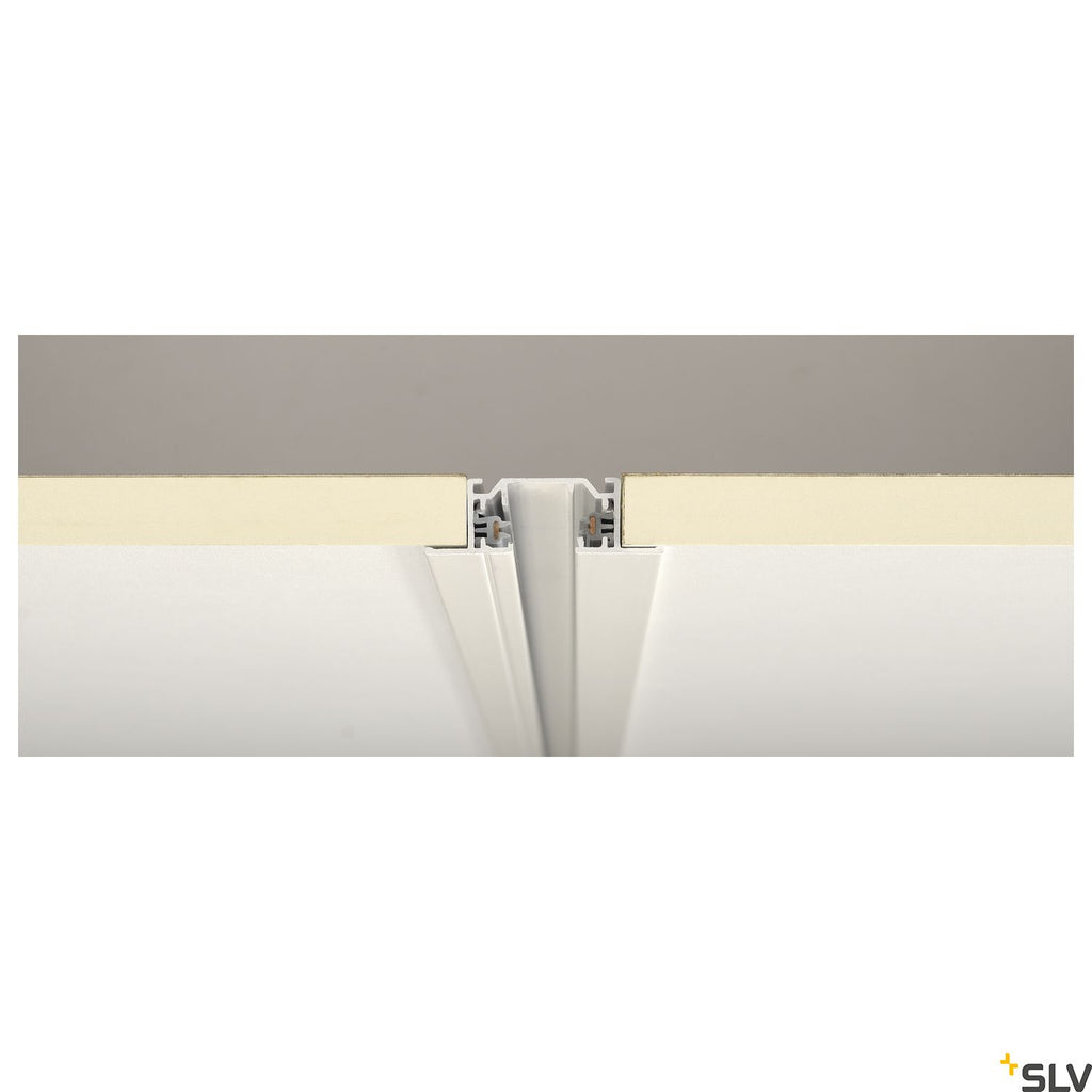 SLV 1-circuit mains-voltage track, recessed version, white, 2m 143221