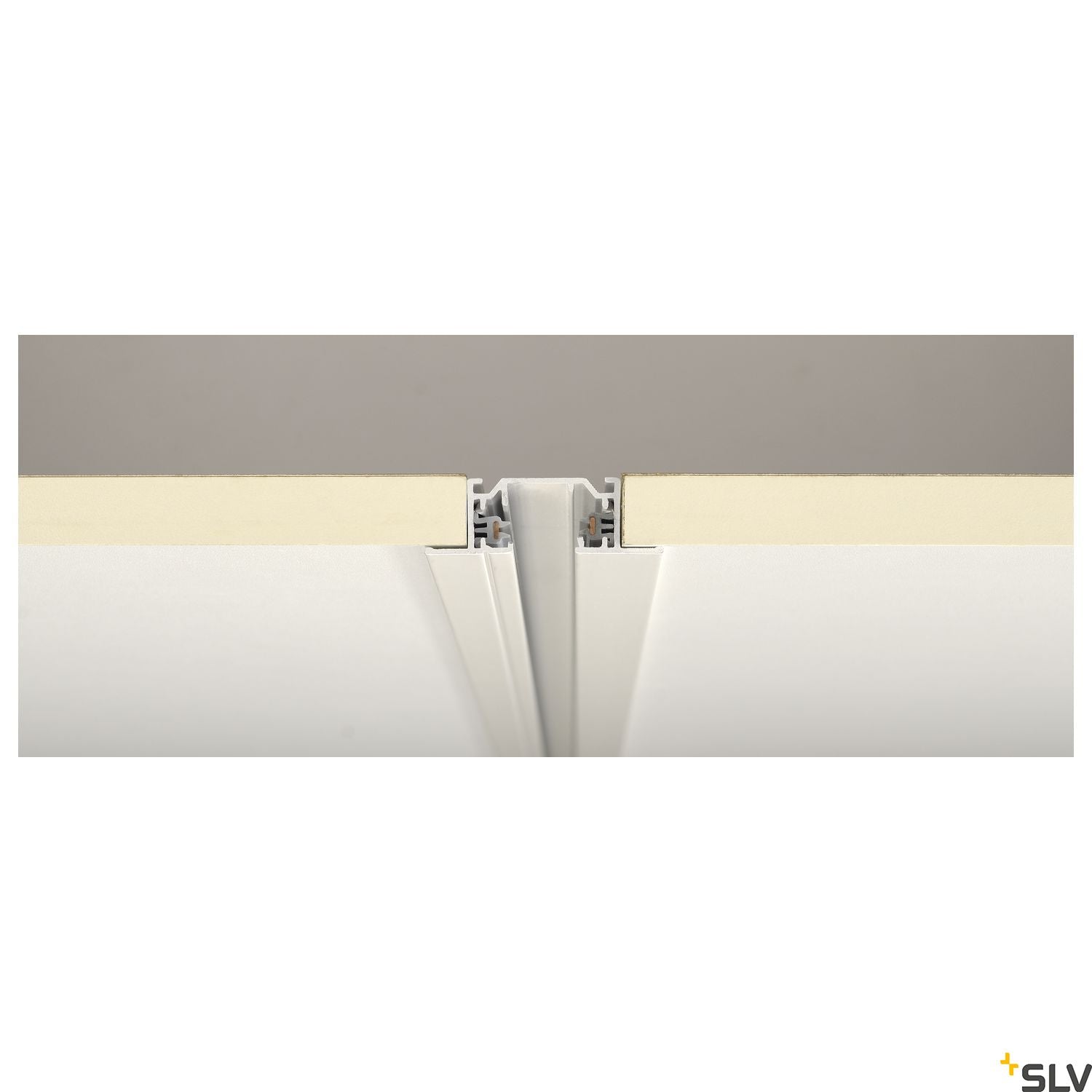 SLV 1-circuit mains-voltage track, recessed version, white, 2m 143221