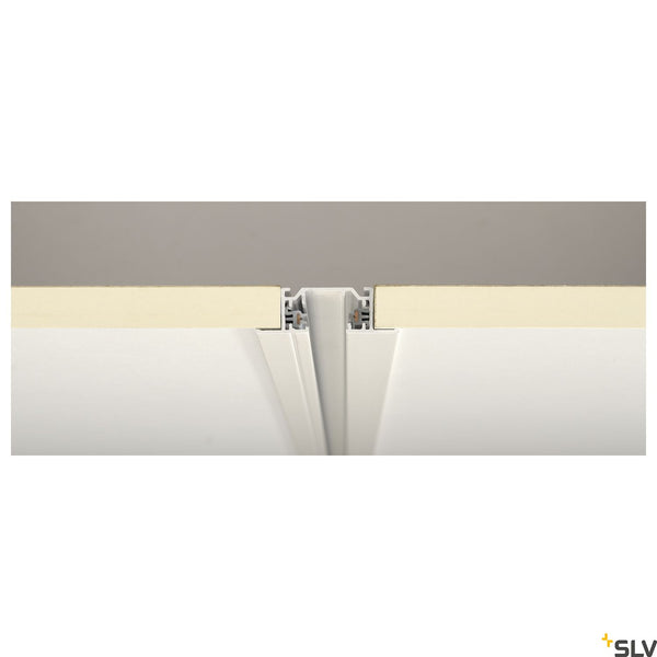 SLV 1-circuit mains-voltage track, recessed version, white, 2m 143221