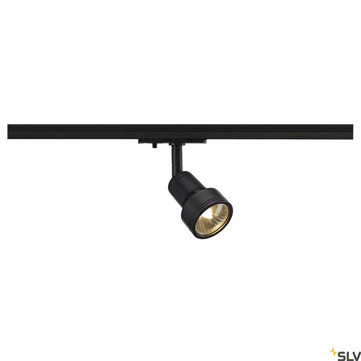 SLV PURI lamp head, black, GU10, max. 50W, incl. 1-circuit adapter 143390