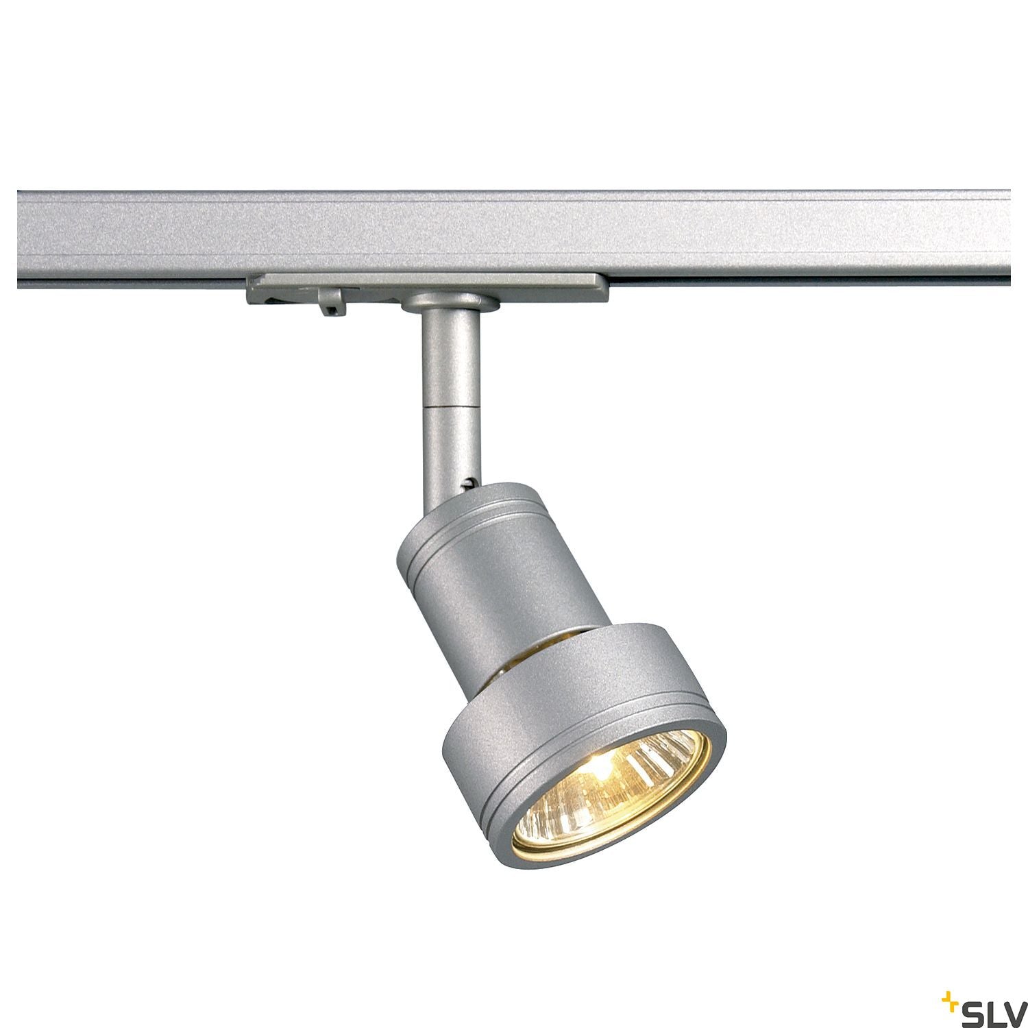 SLV PURI lamp head, silver-grey GU10, max. 50W, incl. 1- circuit adapter 143392