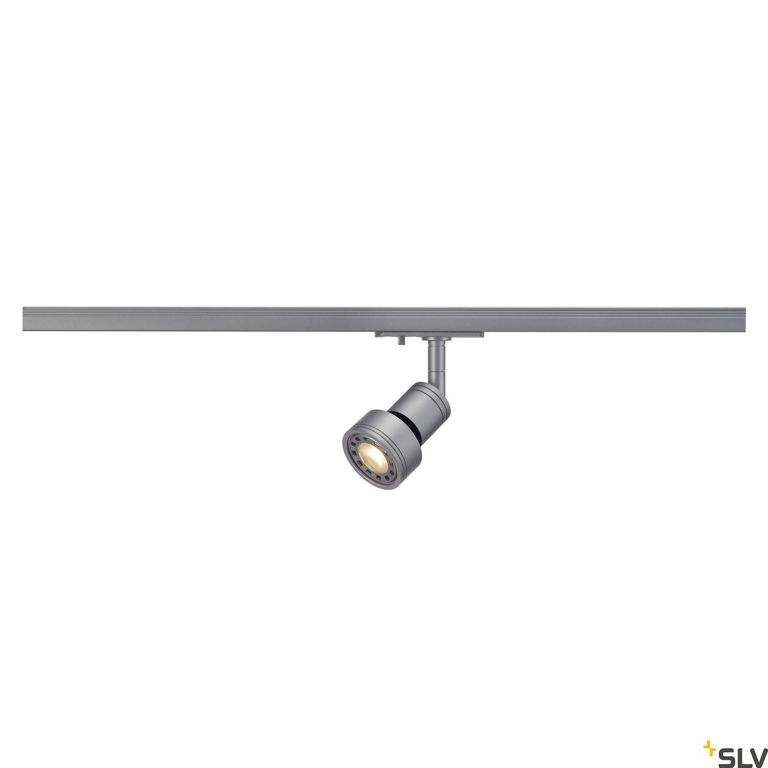 SLV PURI lamp head, silver-grey GU10, max. 50W, incl. 1- circuit adapter 143392