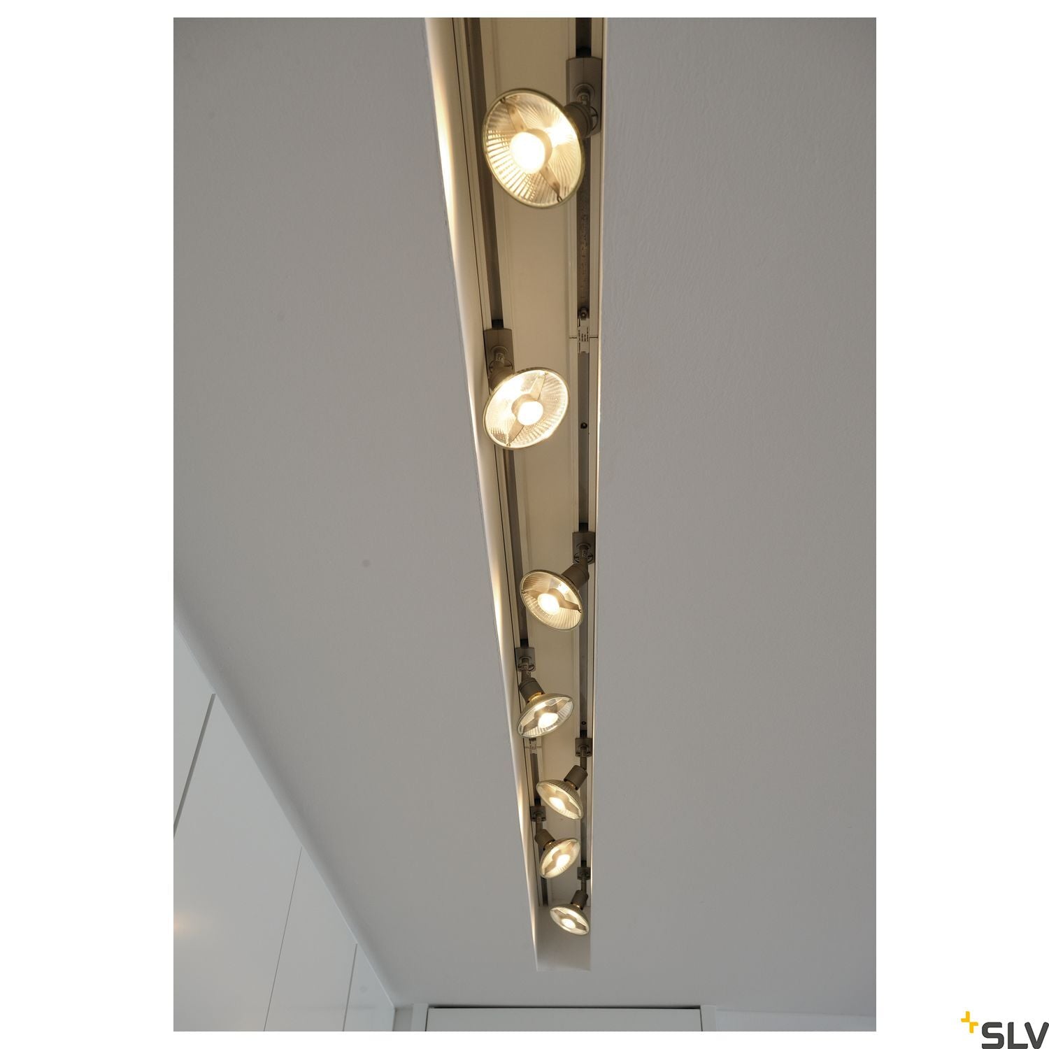 SLV PURI lamp head, silver-grey GU10, max. 50W, incl. 1- circuit adapter 143392