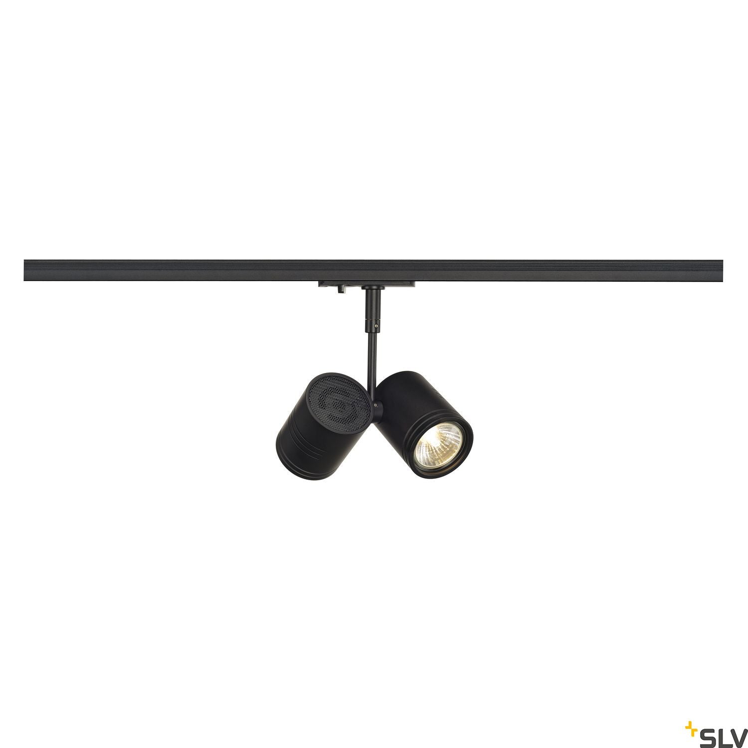 SLV BIMA II lamp head, black, 2x GU10, max. 2x50W, incl. 1-circuit adapter 143430