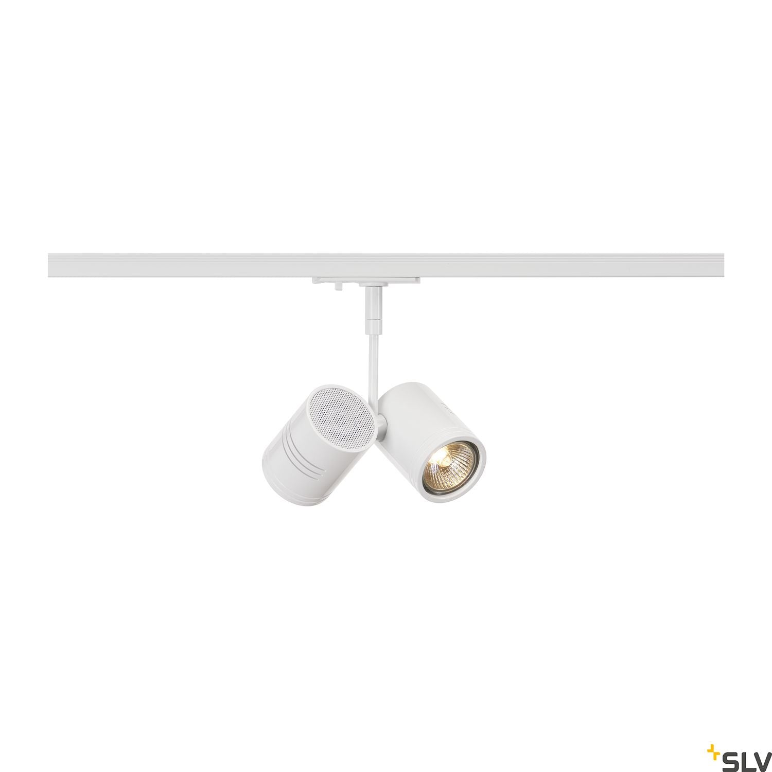 SLV BIMA II lamp head, matt white, 2x GU10, max. 2x50W, incl. 1-circuit adapter 143431