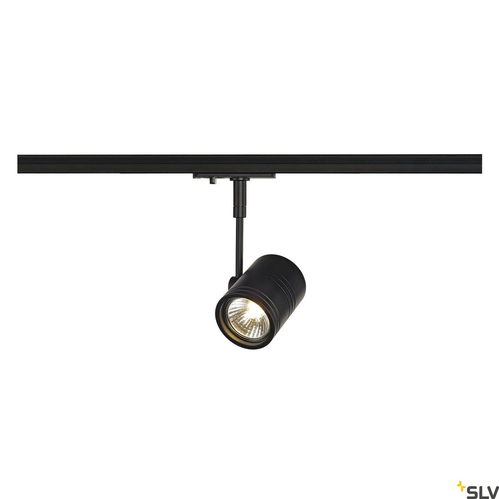 Black Track Light Fitting SLV BIMA I Track head, black, 143440