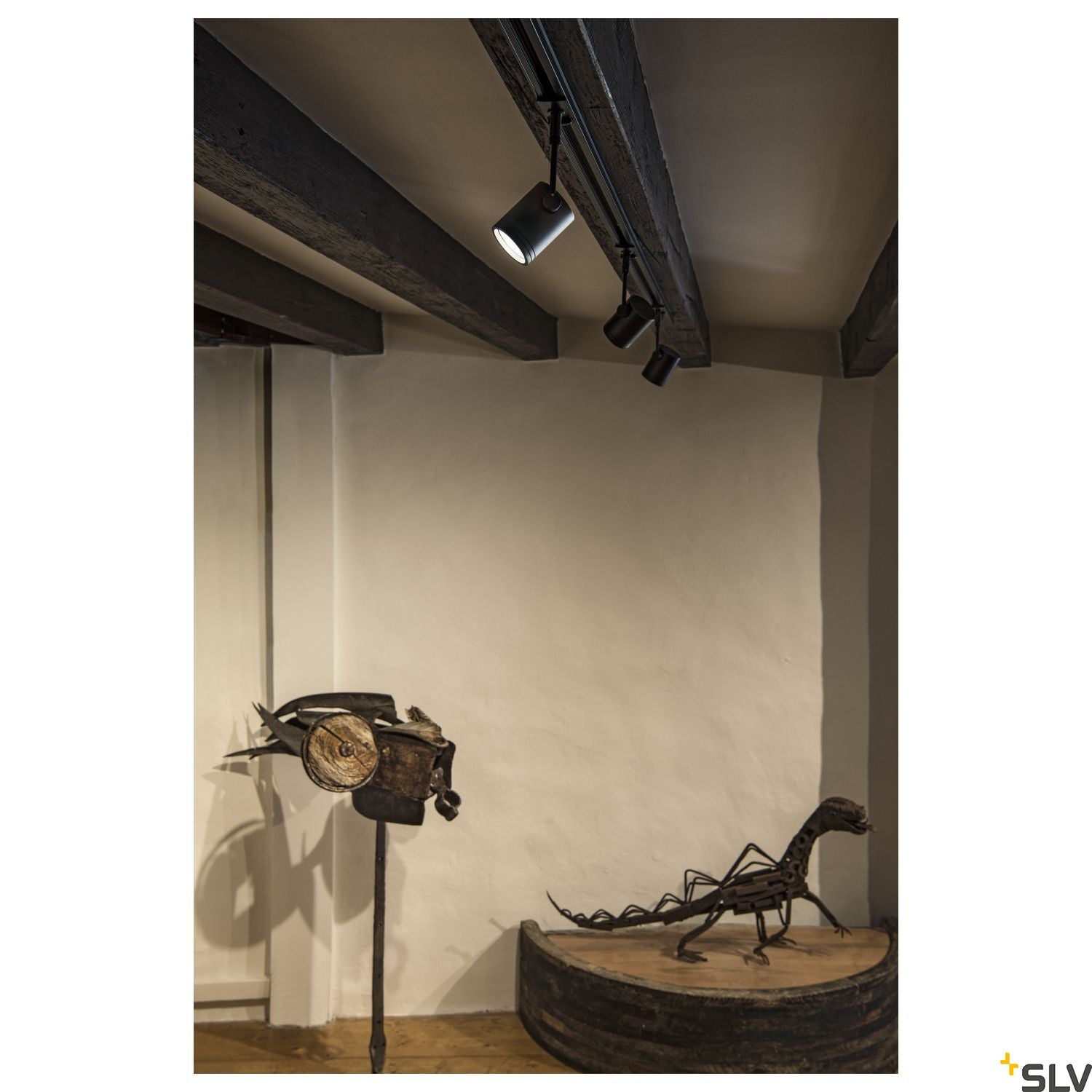 SLV BIMA I lamp head, black, GU10, max. 50W, incl. 1-circuit adapter 143440