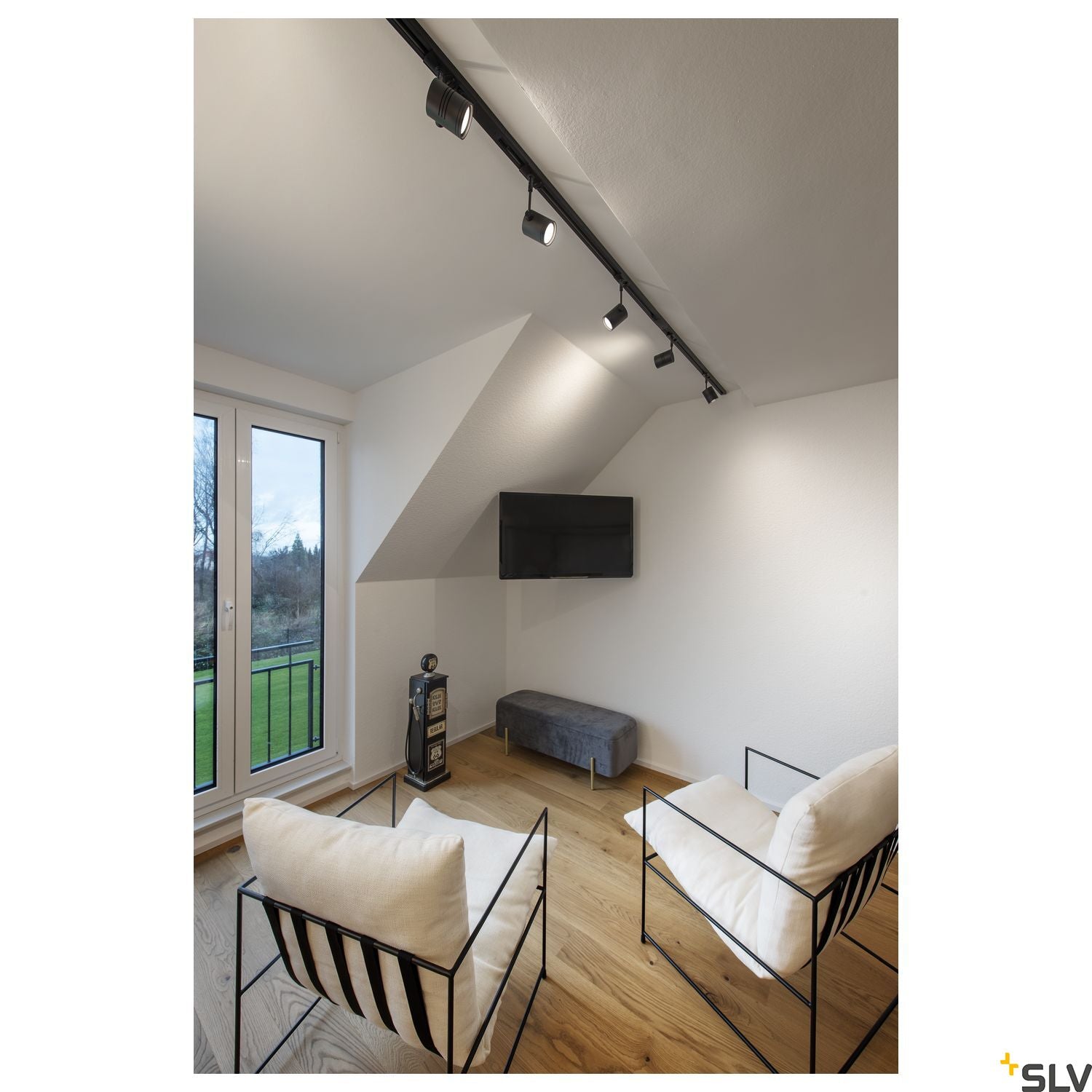 SLV BIMA I lamp head, black, GU10, max. 50W, incl. 1-circuit adapter 143440