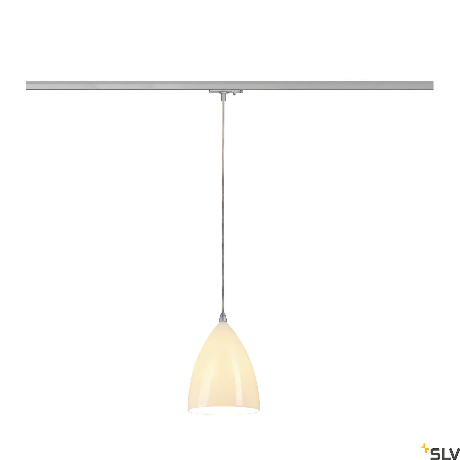 SLV TONGA IV pendant, white ceramic shade, E14, max. 60W, incl. 1-circuit adapter 143594