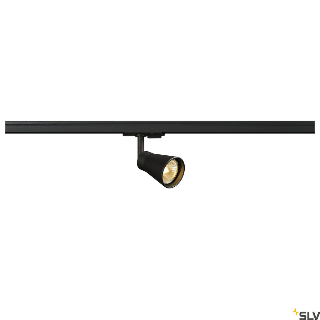 SLV AVO Spot incl. 1-circuit adapter , black, 1x GU10, max. 50W 144200