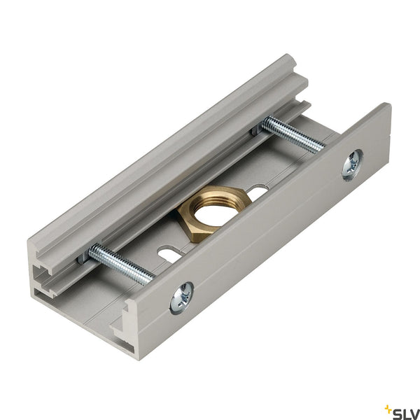 SLV EUTRAC joint connector for 3-circuit track, silver-grey 145604