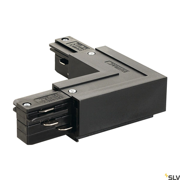SLV EUTRAC L-connector, outer earth, black 145670