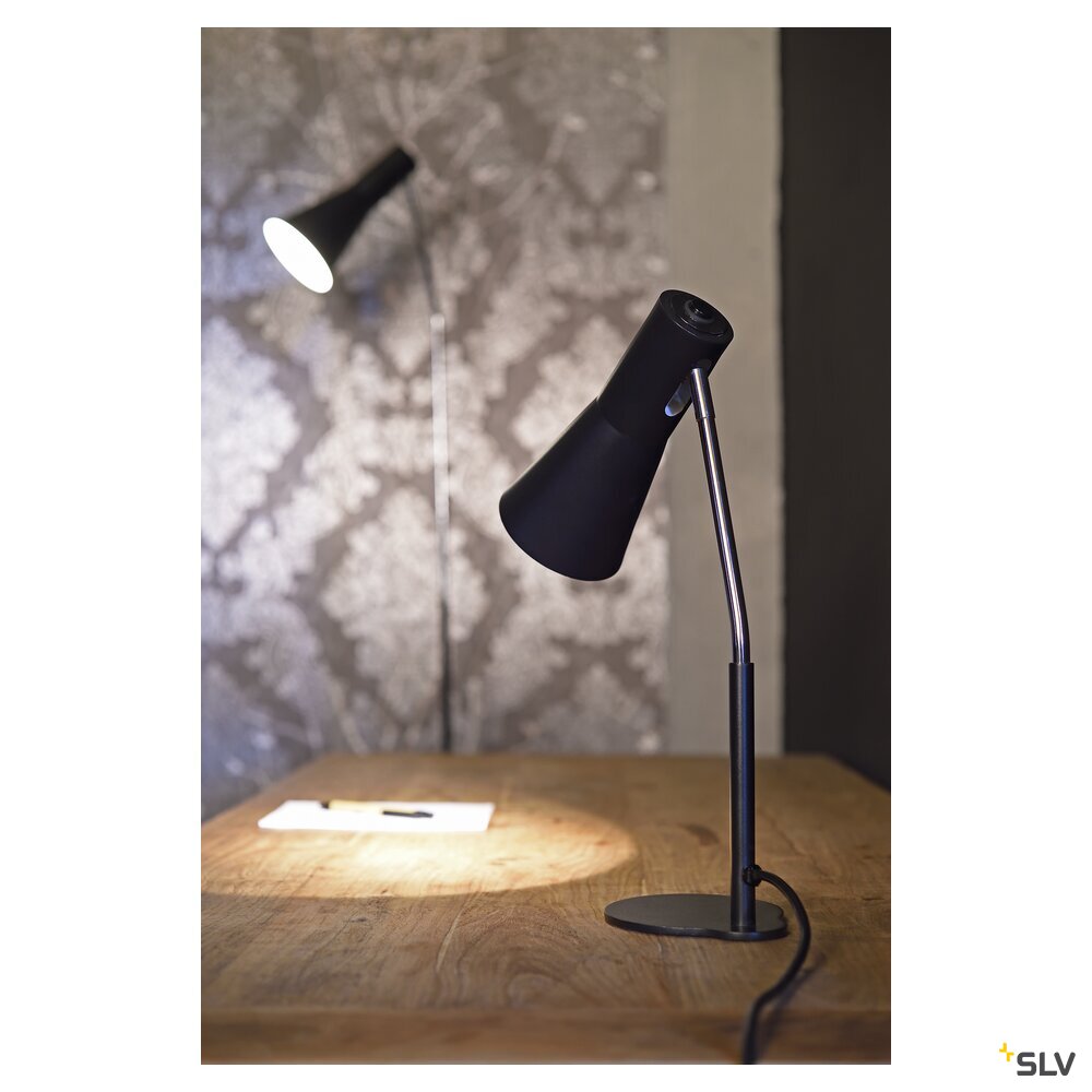 SLV PHELIA, floor stand, A60, black, max. 23 W 146010