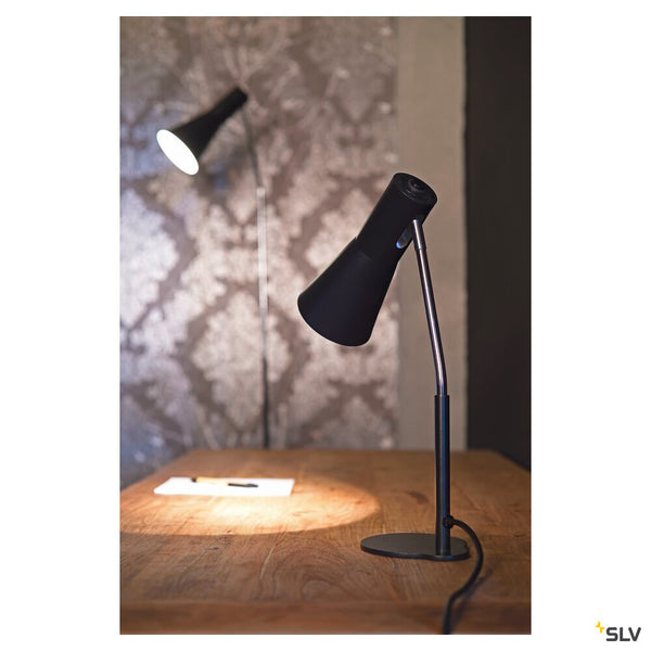 SLV PHELIA, floor stand, A60, black, max. 23 W 146010