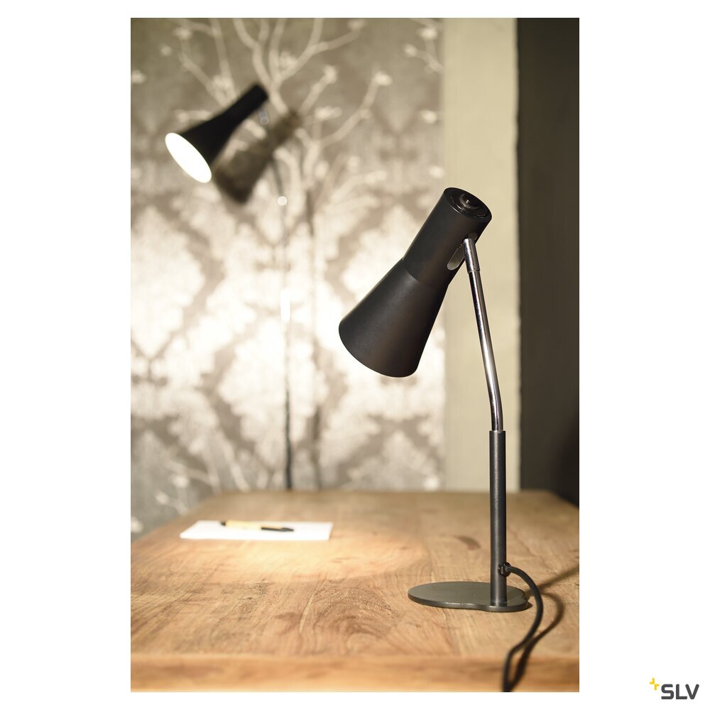 SLV PHELIA, floor stand, A60, black, max. 23 W 146010