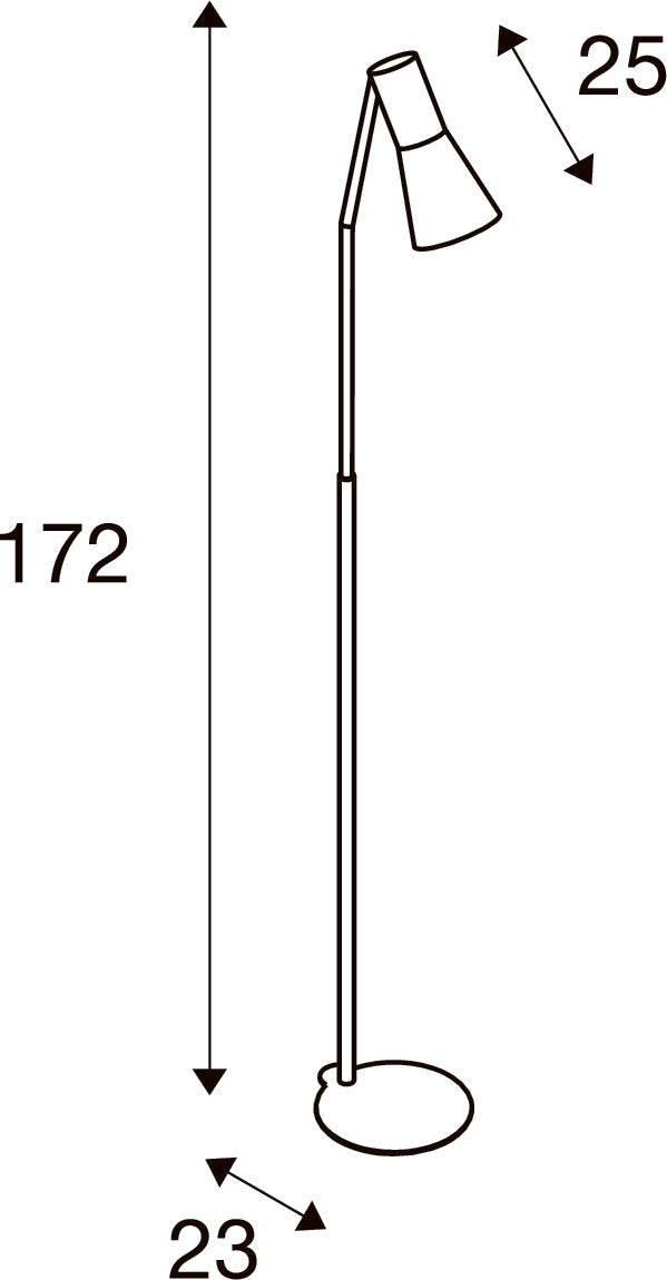 SLV PHELIA, floor stand, A60, black, max. 23 W 146010