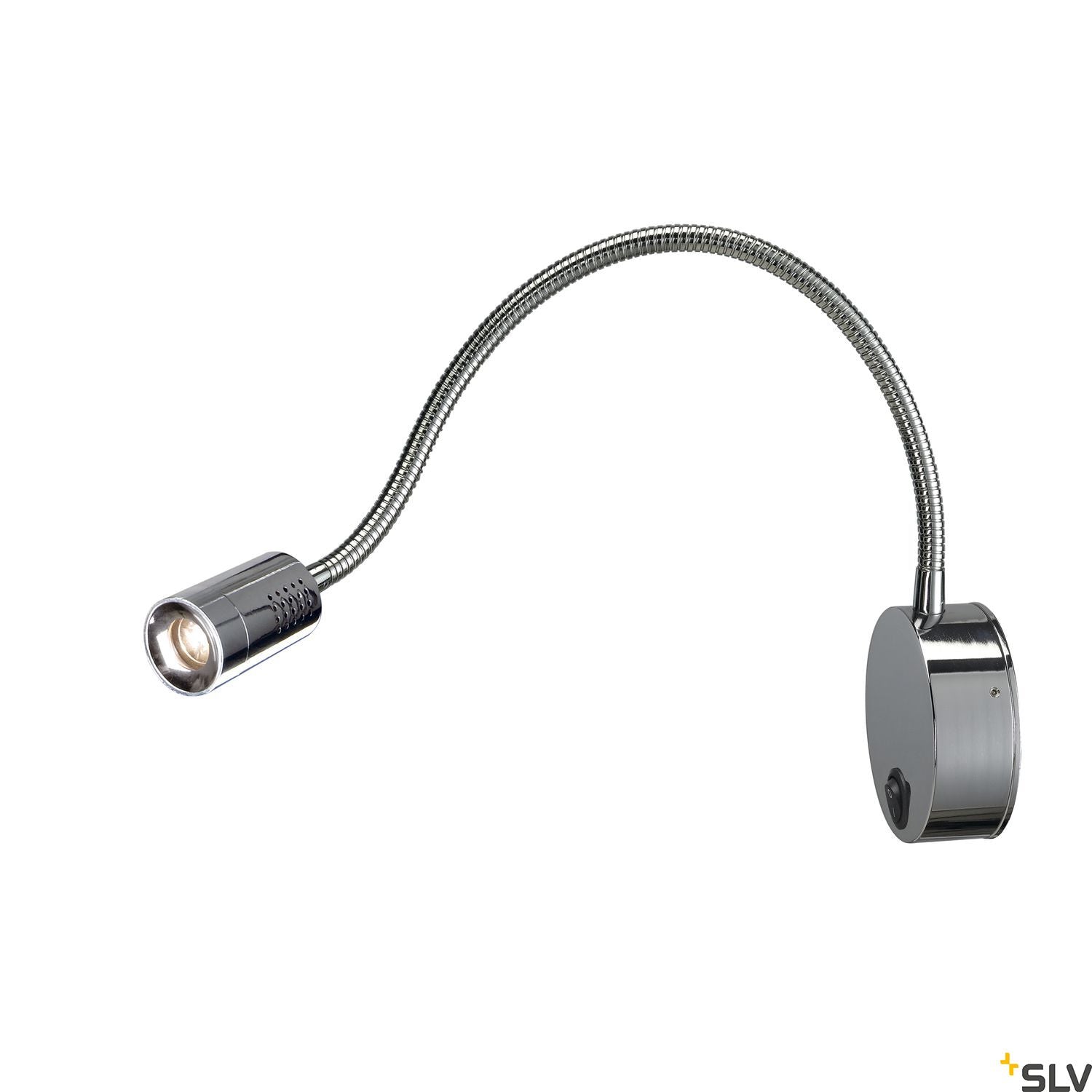 SLV DIO FLEX PLATE LED wall light, chrome, 1x 1W, 3000K, incl. driver and switch 146682