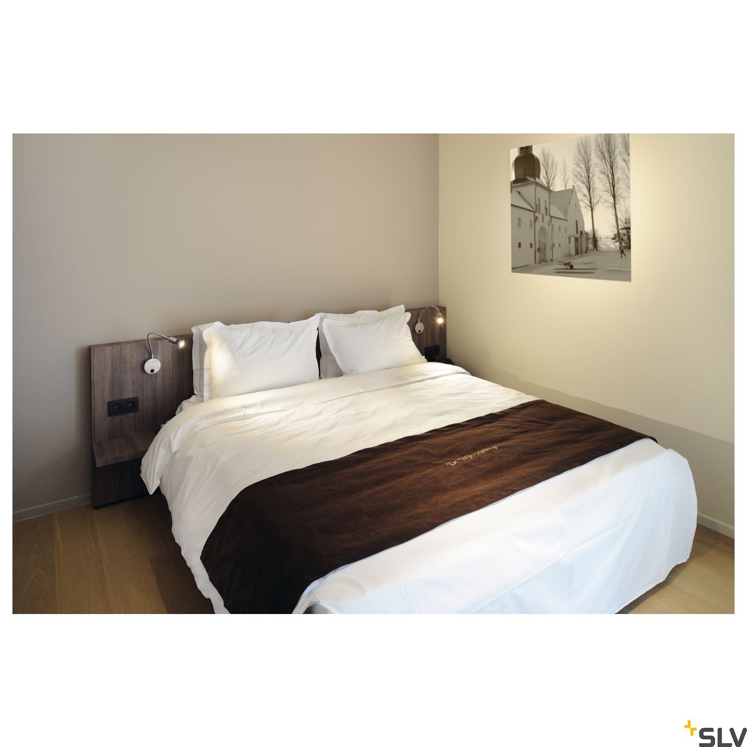 SLV DIO FLEX PLATE GU10 wall light , chrome, GU10, max. 50W, incl. switch 146692