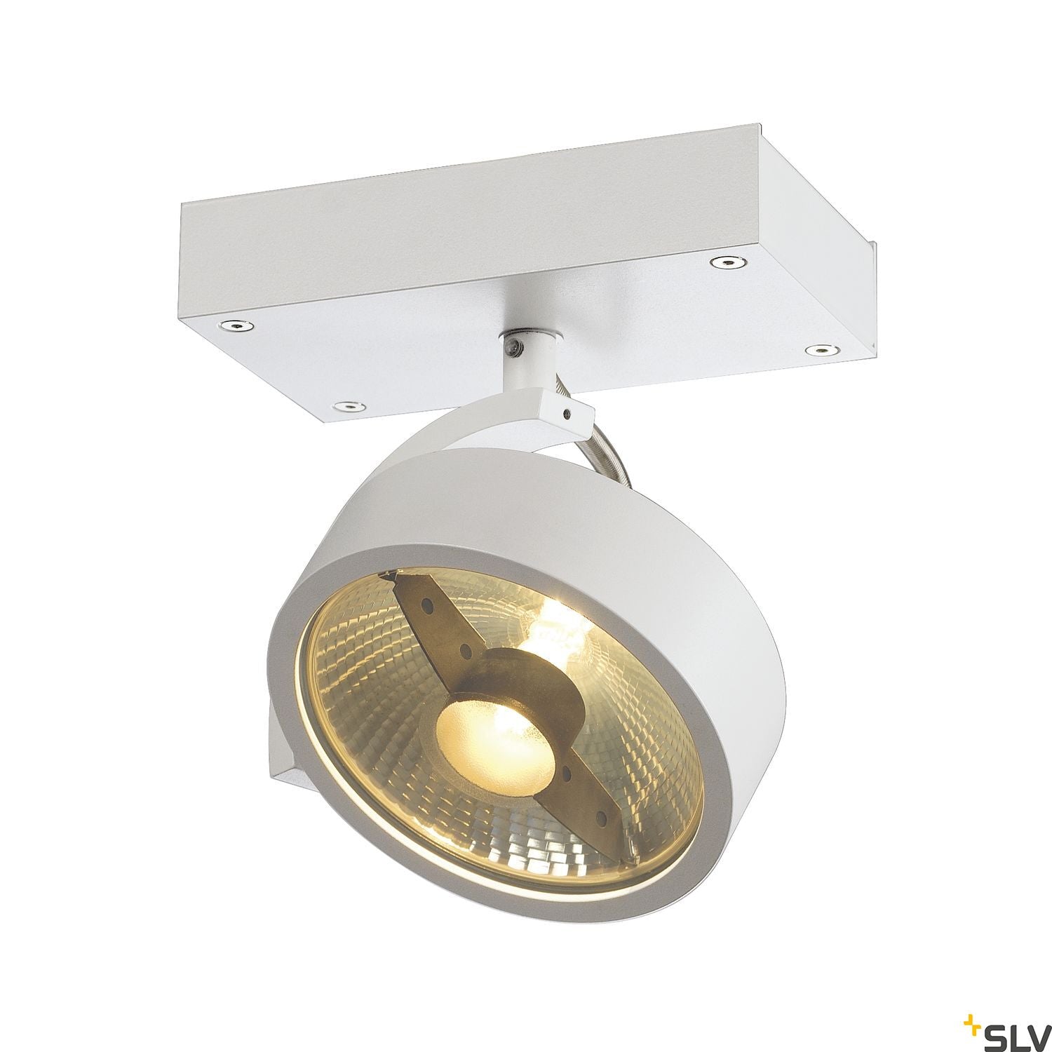 SLV KALU 1 QPAR ceiling light, matt white, ES111, max. 75W 147301
