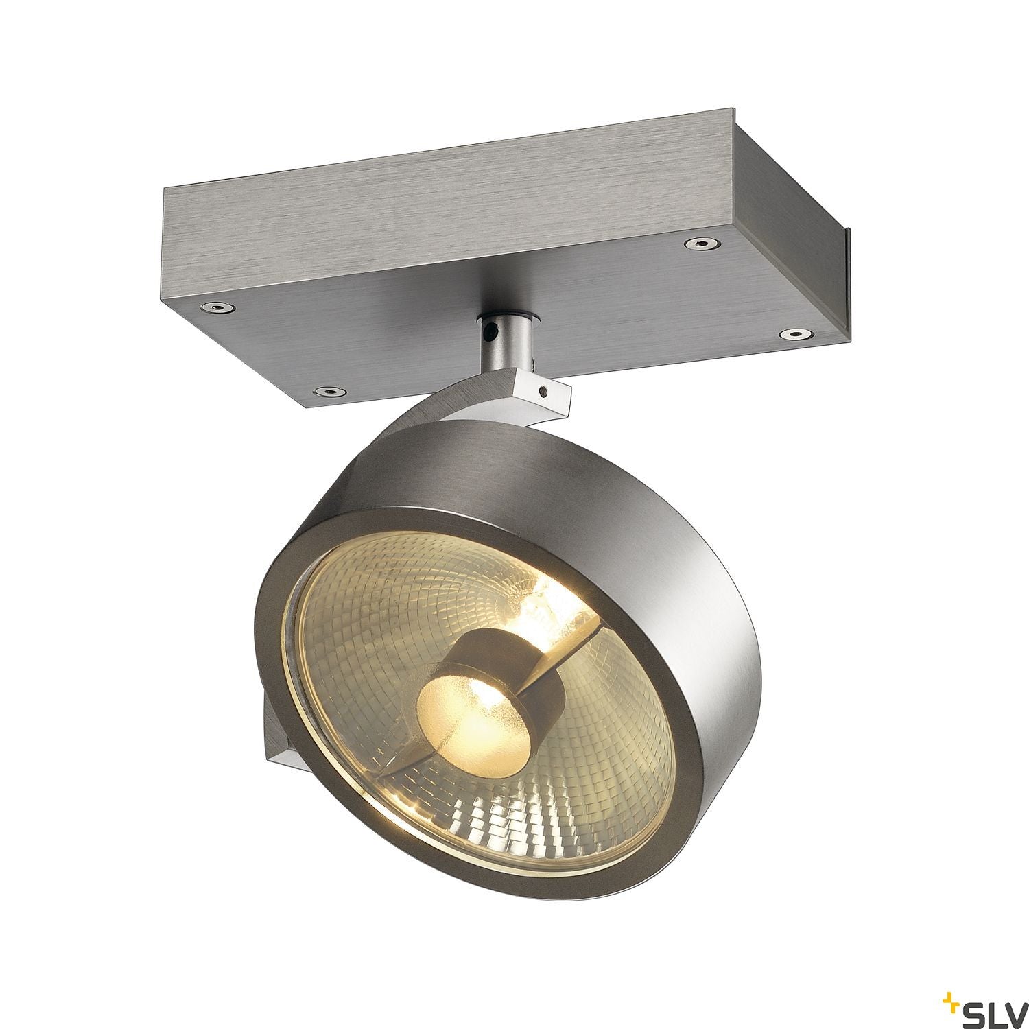 SLV KALU 1 QPAR ceiling light, alu brushed, ES111, max. 75W 147306