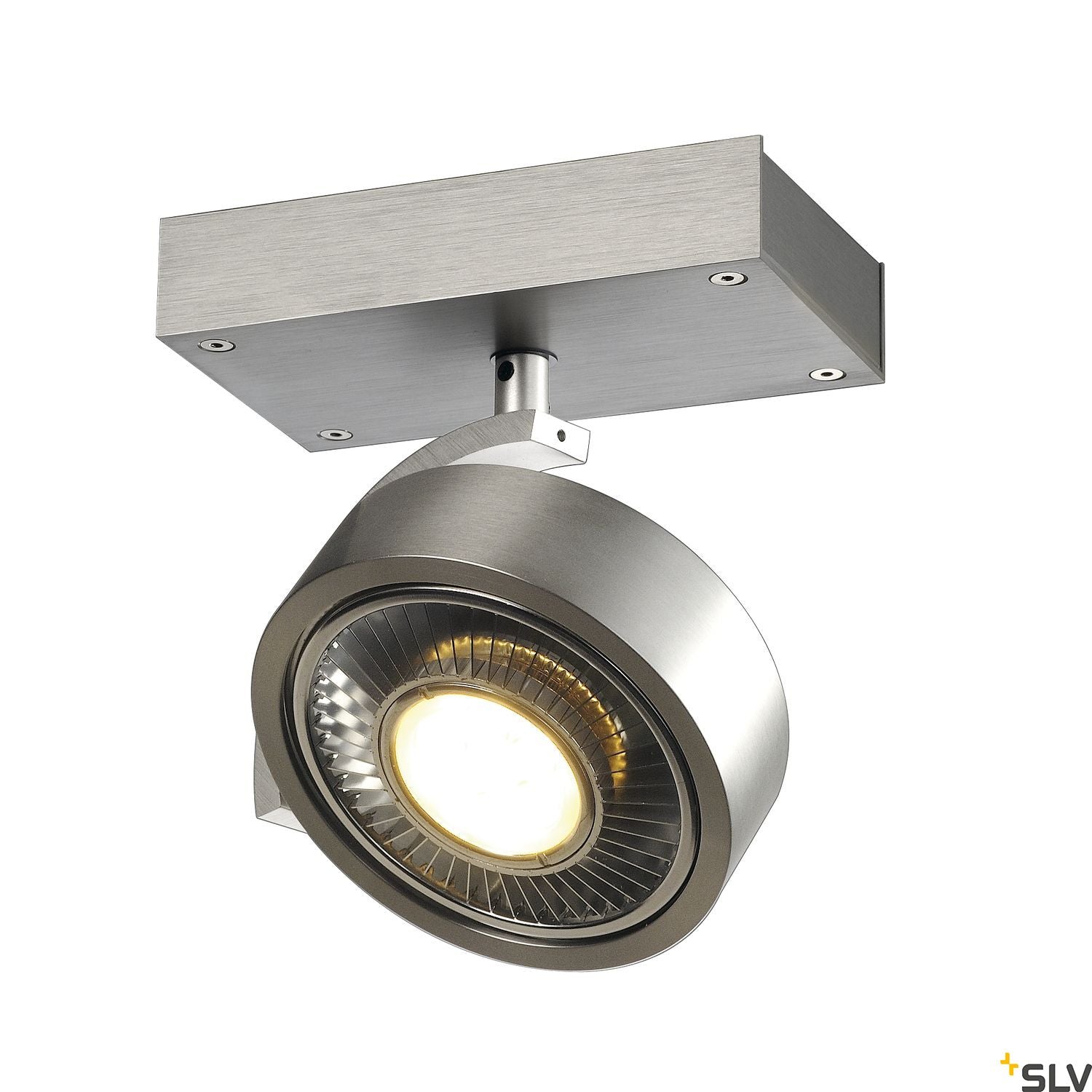 SLV KALU 1 QPAR ceiling light, alu brushed, ES111, max. 75W 147306
