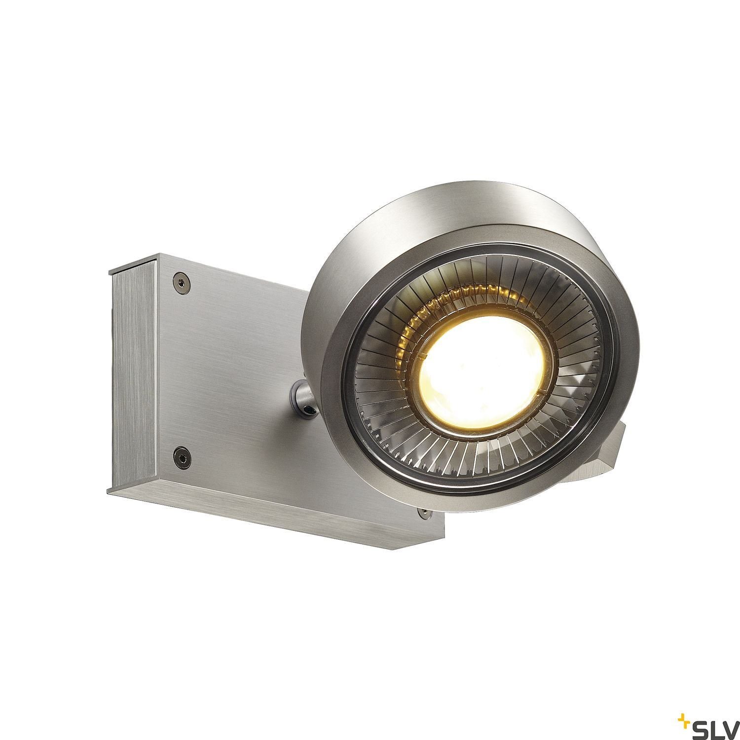 SLV KALU 1 QPAR ceiling light, alu brushed, ES111, max. 75W 147306