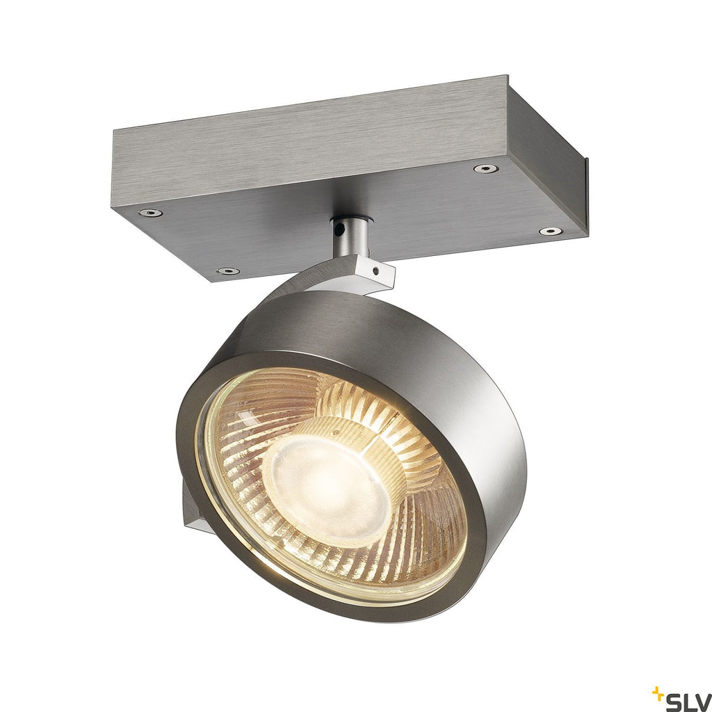 SLV KALU 1 QPAR ceiling light, alu brushed, ES111, max. 75W 147306