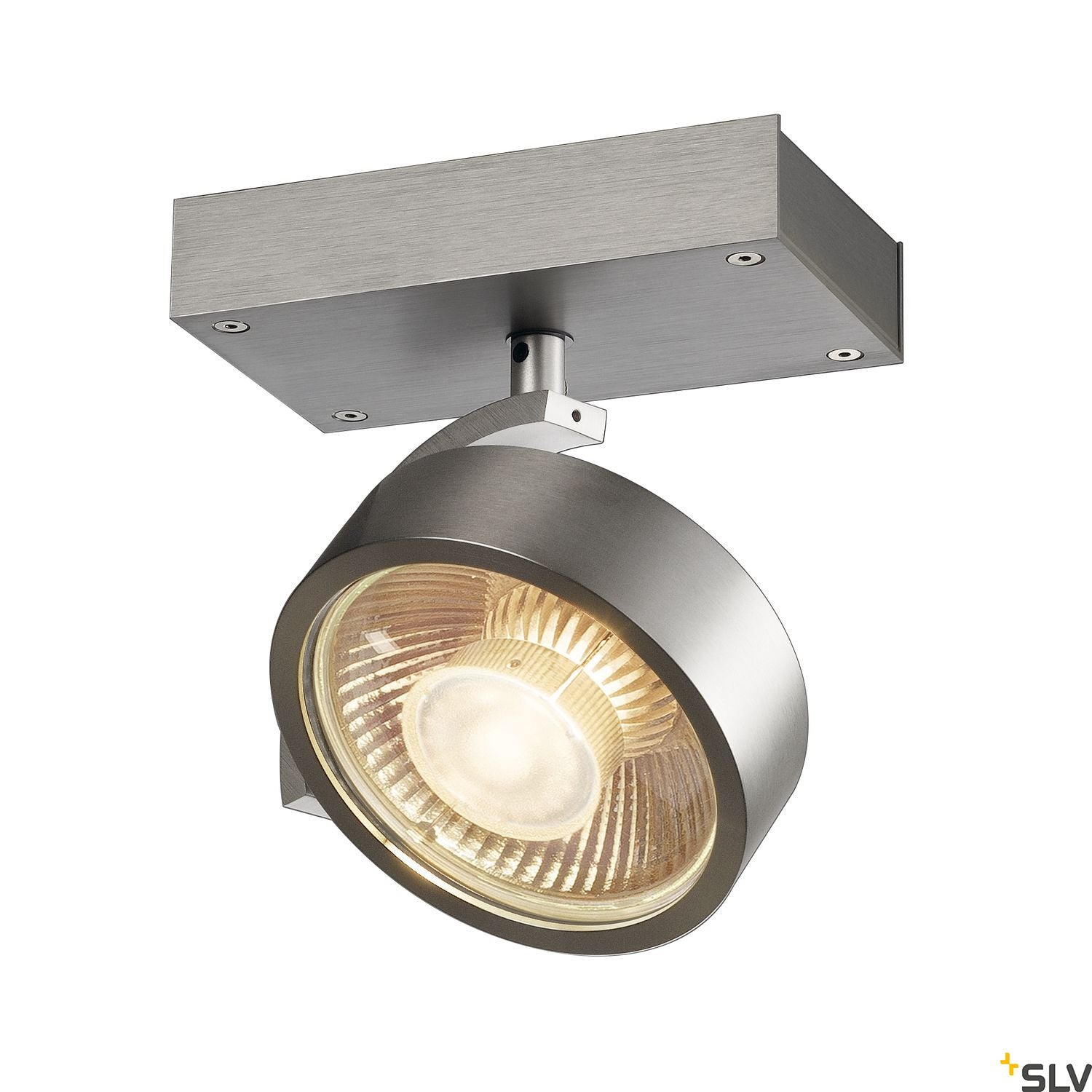 SLV KALU 1 QPAR ceiling light, alu brushed, ES111, max. 75W 147306