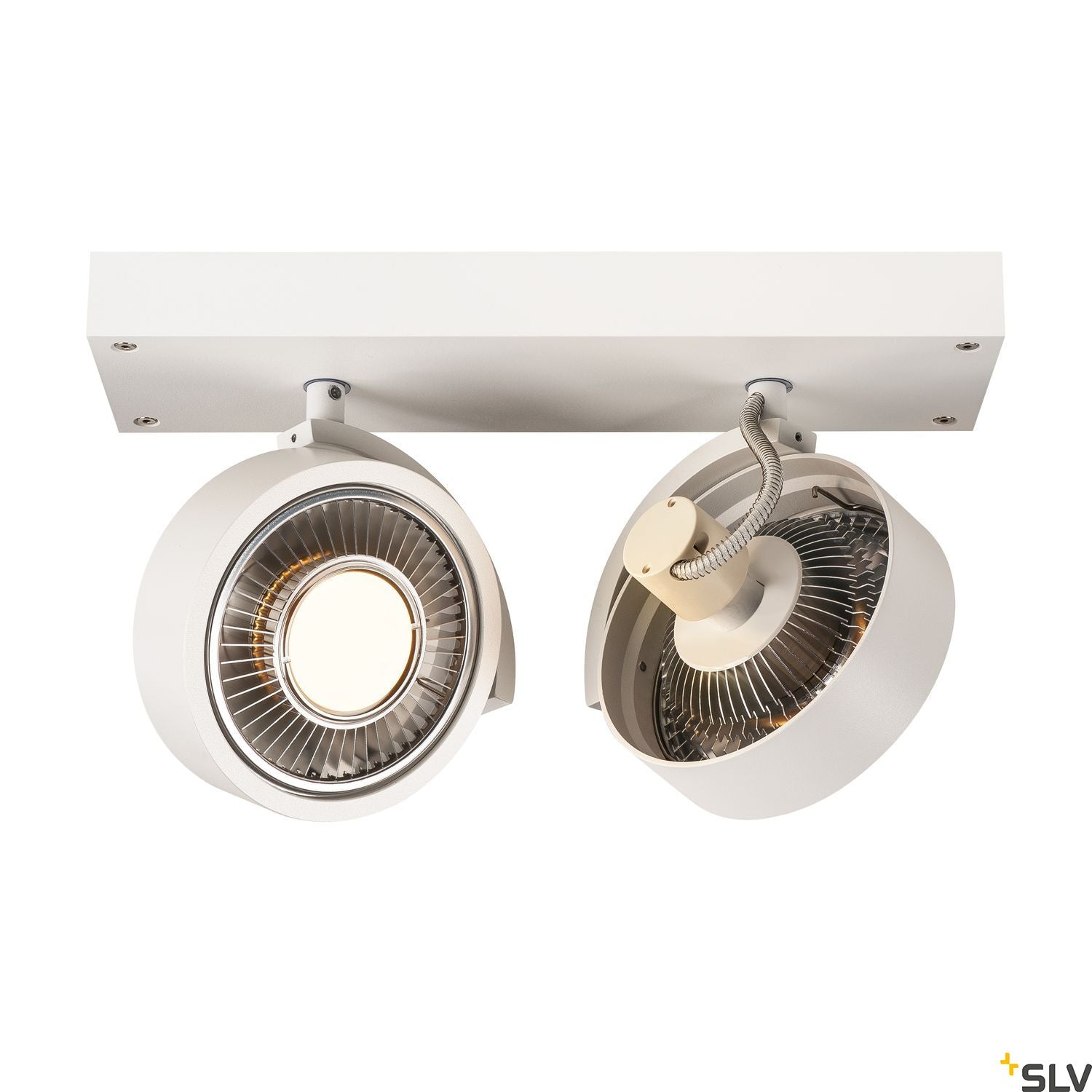 SLV KALU 2 QPAR ceiling light, matt white, 2x ES111, max. 2x 75W 147311