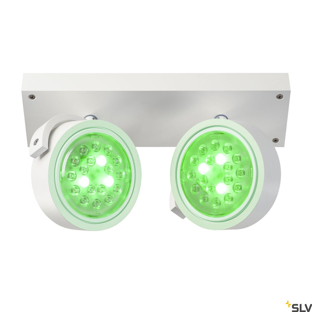 SLV KALU 2 QPAR ceiling light, matt white, 2x ES111, max. 2x 75W 147311