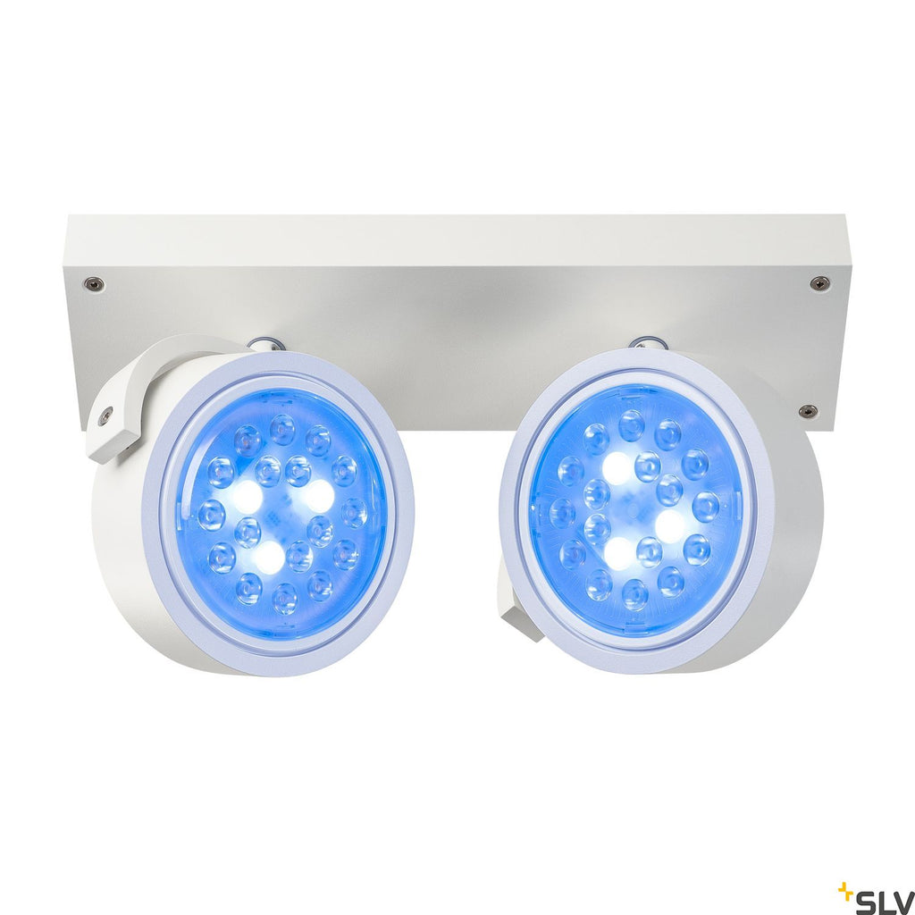 SLV KALU 2 QPAR ceiling light, matt white, 2x ES111, max. 2x 75W 147311